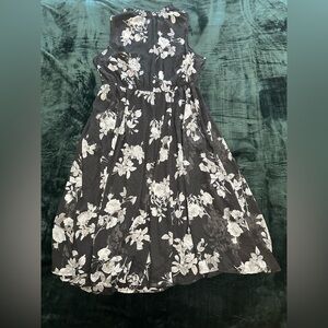 Torrid Floral High Neck Clip Dot Dress